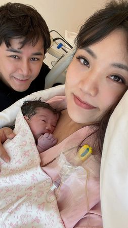 ▲藝人陳熙鋒的老婆在昨天（3/31）自然產生下女兒「陳樂樂。（圖／民視提供）