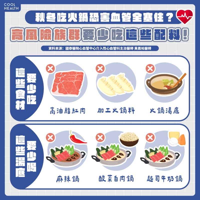 ▲▼吃火鍋「3種人氣湯底」千萬別選！醫：心肌梗塞風險恐暴增。（圖／潮健康授權提供）